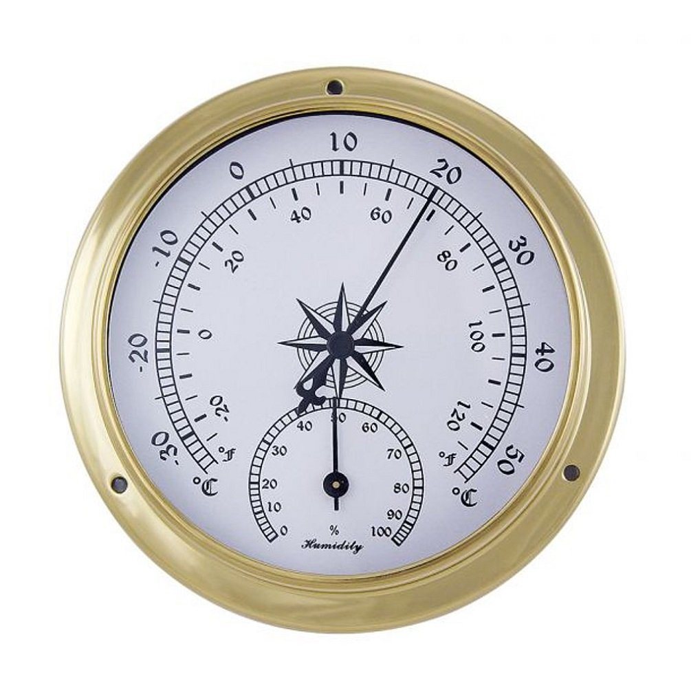 Linoows Dekoobjekt Comfortmeter, Marine Hygro-Thermometer 12 cm, funktionsgetreue Dekoration von Linoows
