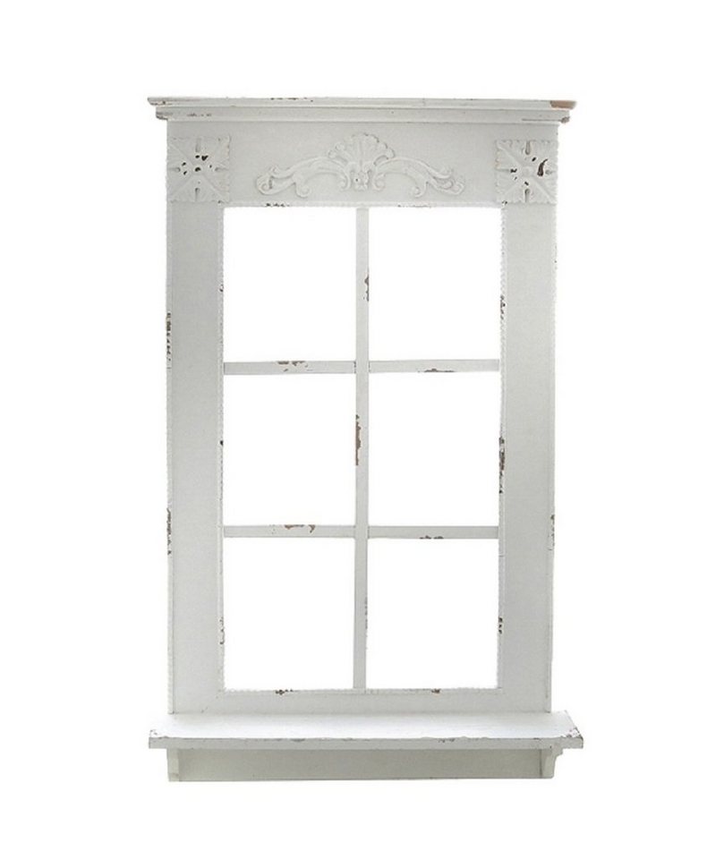 Linoows Dekoobjekt Fenster, Deko Fensterrahmen, XL Sprossenfenster, Landhaus Sprossenfenster mit antiken Verzierungen von Linoows