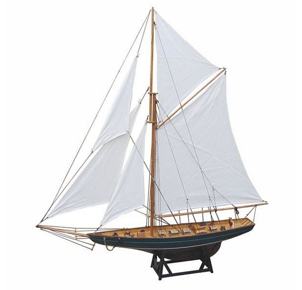 Linoows Dekoobjekt Historisch Regatta Segelyacht, Schiffsmodell, Gaffel Yacht, detailgetreue Modelle von Linoows