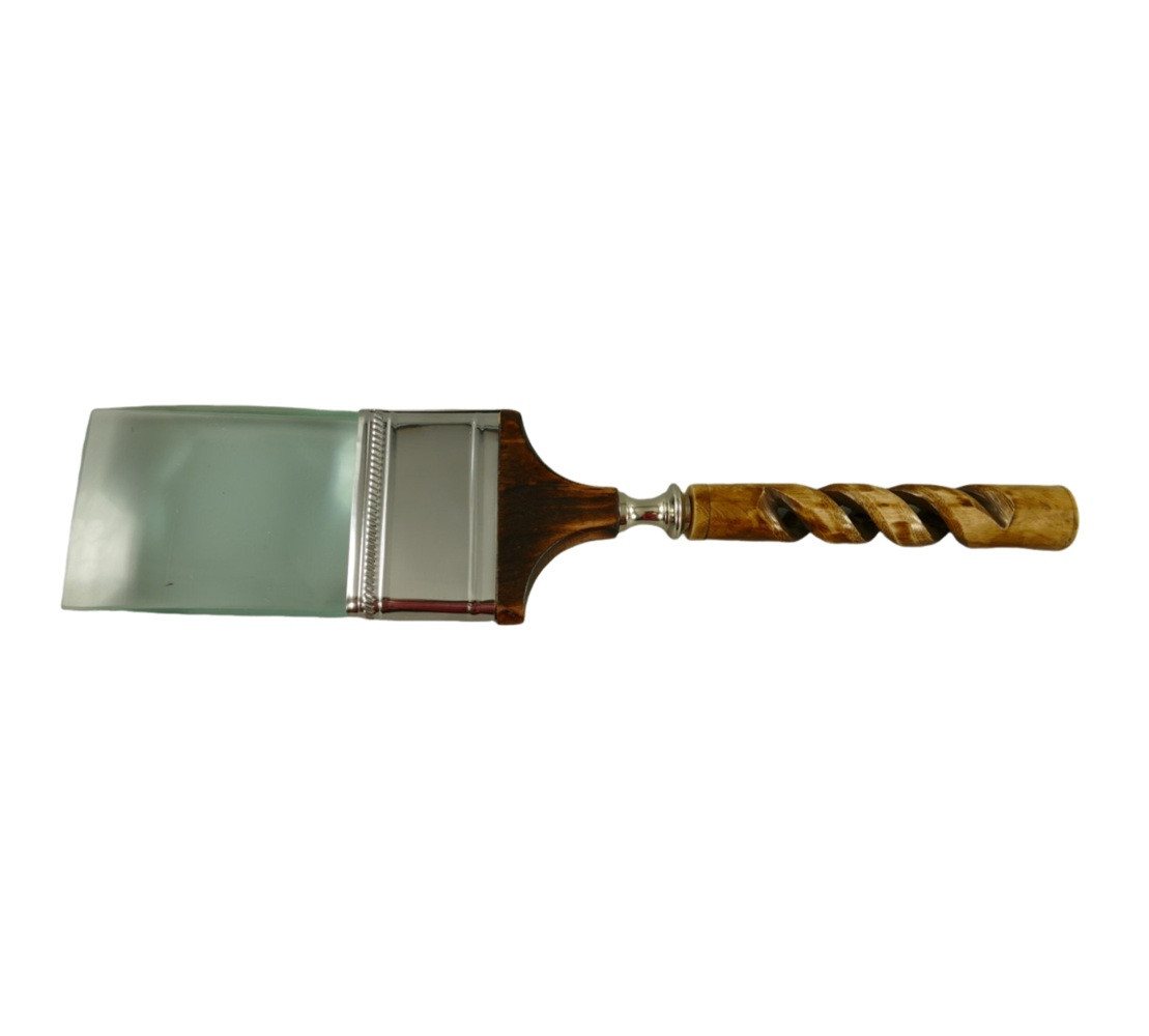 Linoows Dekoobjekt Lupe Maler Pinsel Vergrößerungsglas edle Lesehilfe (Packung), elegante Leselupe mit profiliertem Bein Griff 32 cm von Linoows