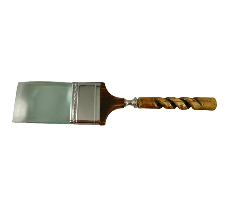 Linoows Dekoobjekt Lupe Maler Pinsel Vergrößerungsglas edle Lesehilfe (Packung), elegante Leselupe mit profiliertem Bein Griff 32 cm von Linoows