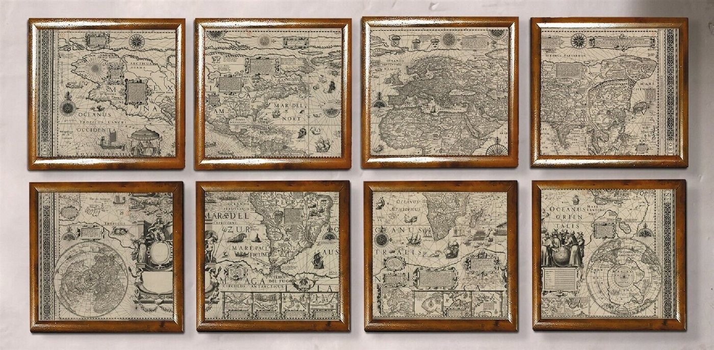 Linoows Dekoobjekt Renaissance Weltkarte, die Alte Welt, Kartenmappe, auf 8 Luxus Blättern montiert 160 x 75 cm Linoows Dekoobjekt Renaissance Weltkarte, die Alte Welt, Kartenmappe, auf 8 Luxus Blättern montiert 160 x 75 cm von Linoows