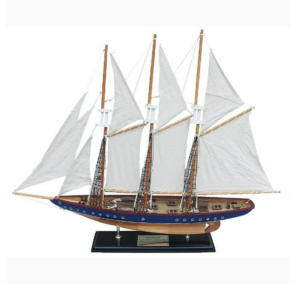Linoows Dekoobjekt Rennschoner Atlantic, 3-Mast-Schoner, Modell Segelschiff, detailgetreue Modelle von Linoows