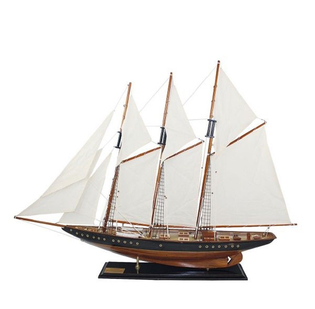 Linoows Dekoobjekt Segelschiff Atlantic, Rennschoner, Schiffs Modell Schoner, detailgetreue Modelle von Linoows