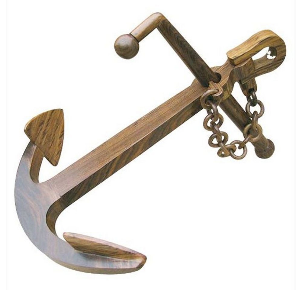 Linoows Dekoobjekt Stockanker, Admiralitätsanker, Andenken Anker aus Holz 24 cm (kein Set), montiert Linoows Dekoobjekt Stockanker, Admiralitätsanker, Andenken Anker aus Holz 24 cm (kein Set), montiert von Linoows