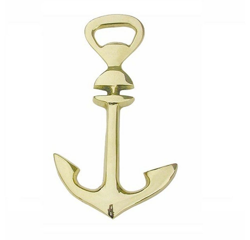 Linoows Flaschenöffner Flaschenöffner Anker maritimer Messing Kapselheber (1x), Bierpullen Öffner in Form eines Anker 14 cm. von Linoows