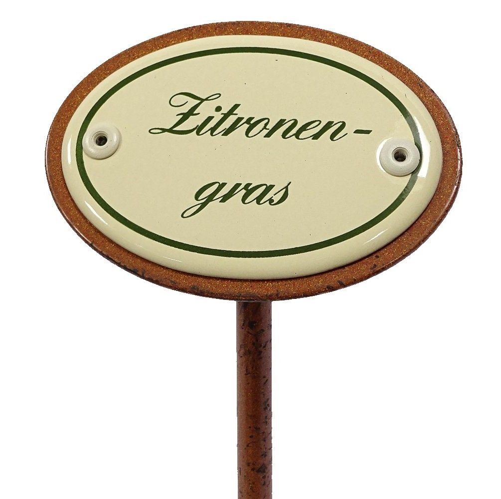Linoows Gartenstecker Kräuterschild Zitronengras, Garten Kräuterstecker (Packung) cm von Linoows