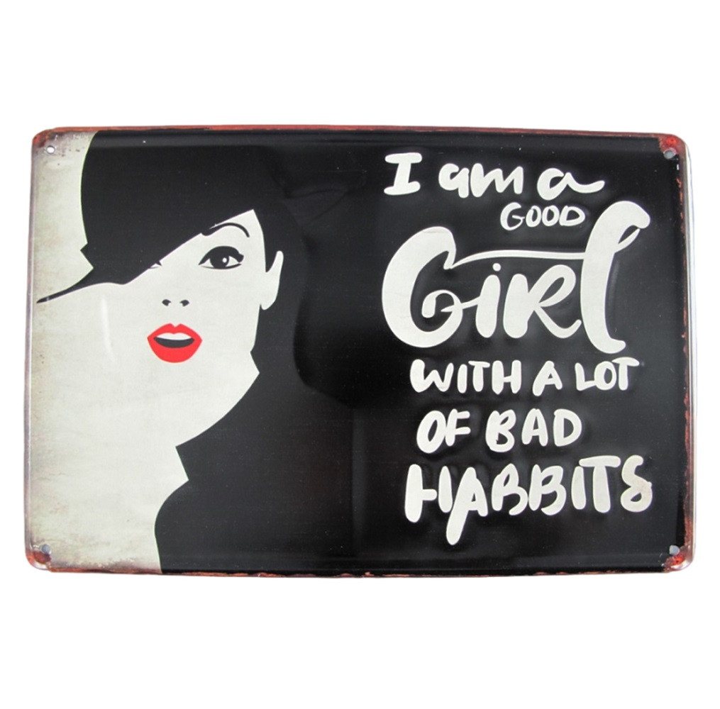 Linoows Metallschild Blechschild, Reklameschild, I am a Good Girl, Kneipen Wandschild Schild 20x30 cm Linoows Metallschild Blechschild, Reklameschild, I am a Good Girl, Kneipen Wandschild Schild 20x30 cm von Linoows