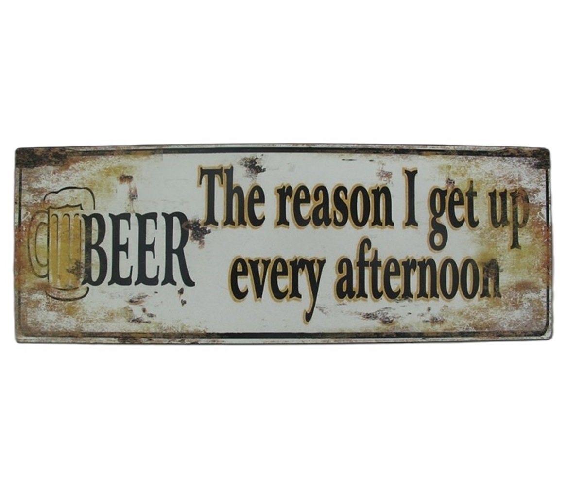 Linoows Metallschild Blechschild, Reklameschild, Wandschild, Schild, Beer The reason I get up 13x36 cm. Linoows Metallschild Blechschild, Reklameschild, Wandschild, Schild, Beer The reason I get up 13x36 cm. von Linoows