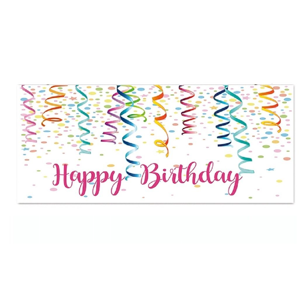 Linoows Metallschild Blechschild, Wandschild, 'Happy Birthday' 13x31 cm, buntes Landhaus Schild mit Juteschnur Linoows Metallschild Blechschild, Wandschild, 'Happy Birthday' 13x31 cm, buntes Landhaus Schild mit Juteschnur von Linoows