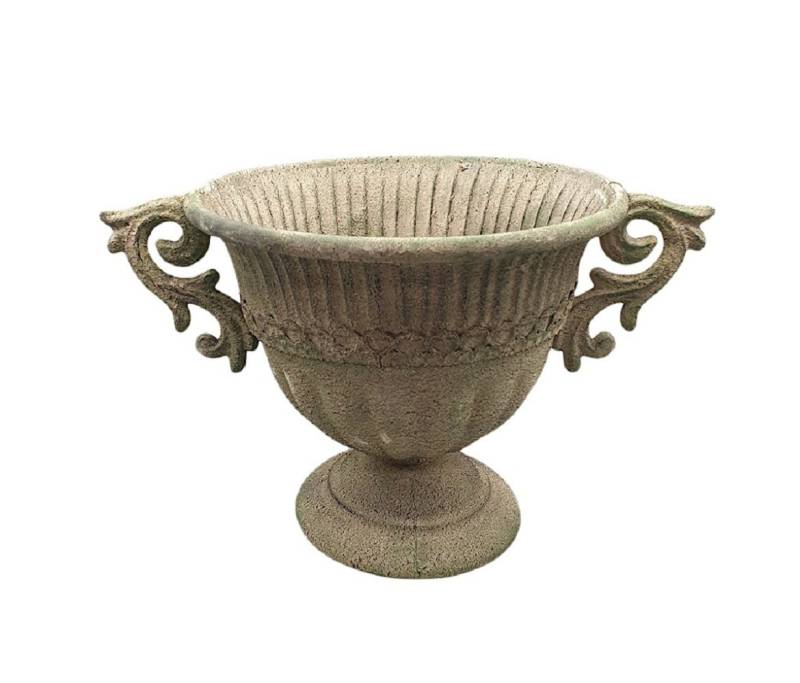 Linoows Pflanzkübel Blumen Amphore Blumenkübel Blumentopf Pflanzgefäß (Set), Pflanzen Amphore im Barockstil, Blumentopf aus gealtertem Metall von Linoows