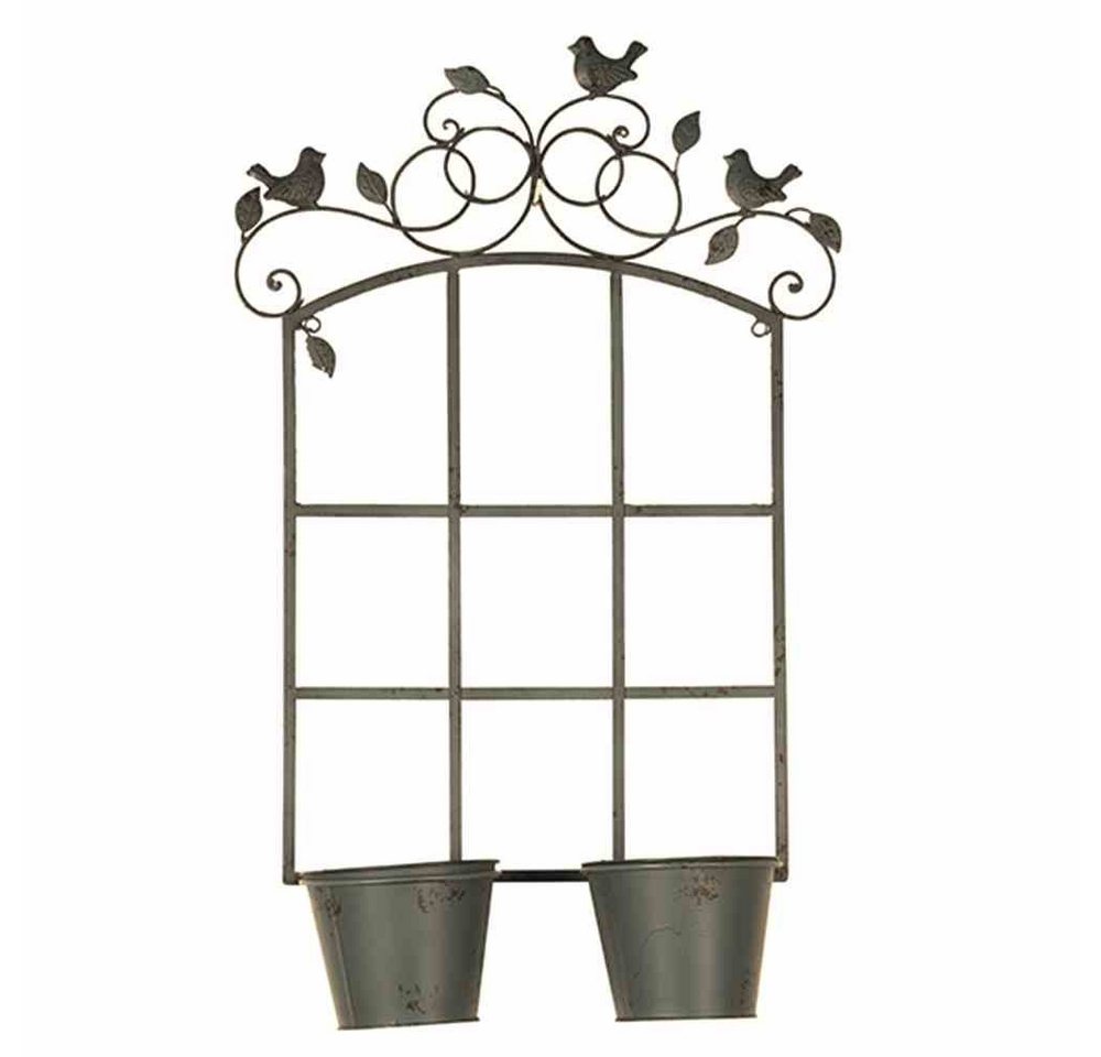 Linoows Pflanzkübel Blumentopf Wandhalter, zwei Töpfe Pflanzenhalter, Pflanzenhalter für zwei Töpfe, Blumentopfhalter aus Metall von Linoows