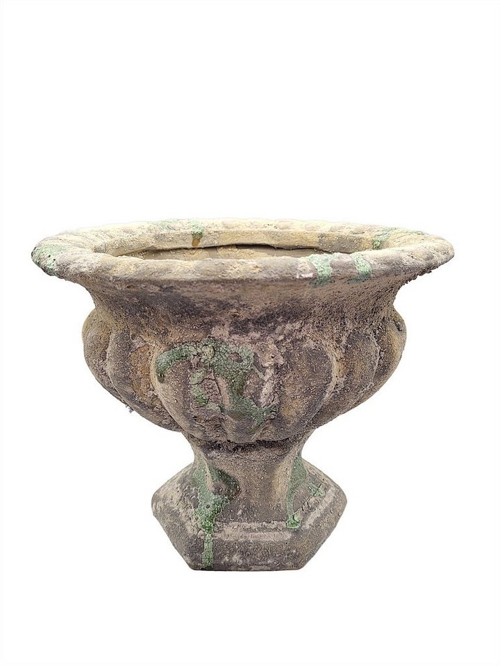 Linoows Pflanzkübel Französische Vase, Barocke Garten Amphore, Barocke Amphore aus bemooster Keramik von Linoows