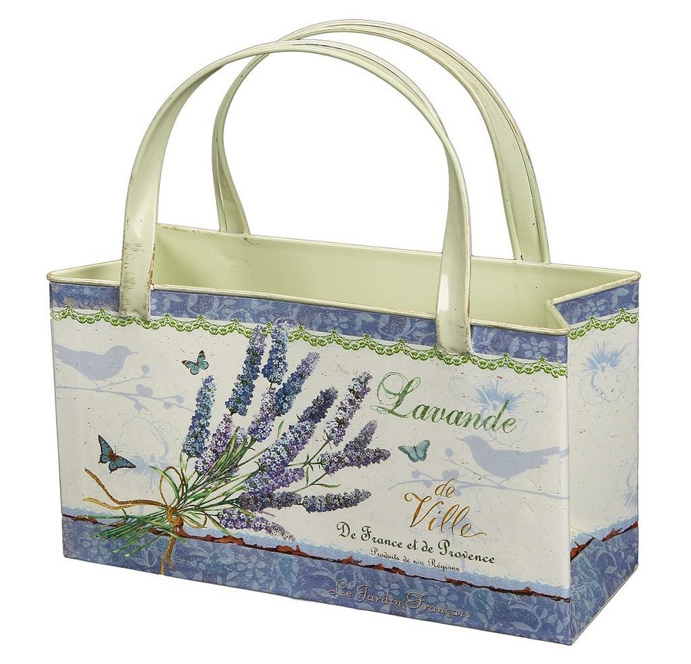 Linoows Pflanzkübel Pflanztopf Lavendel, Pflanzgefäß, Blumentopf, Pflanzentopf Tasche, Landhaus Pflanzgefäß von Linoows