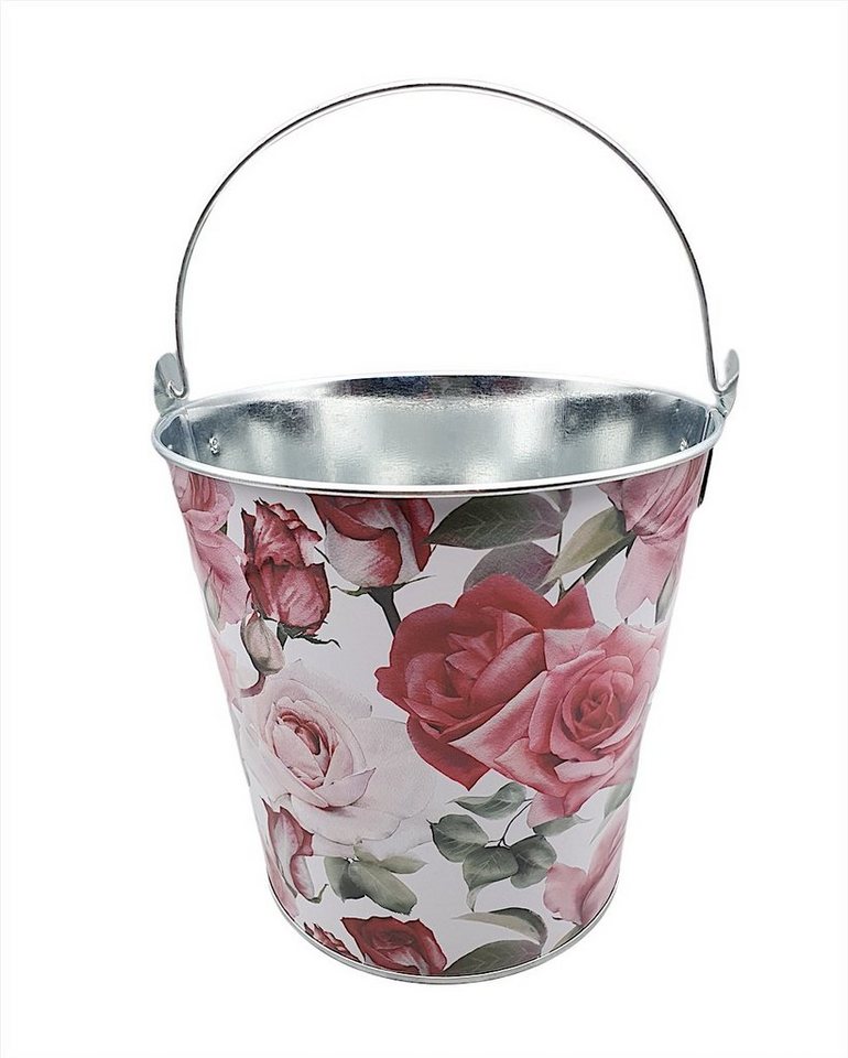 Linoows Pflanzkübel Übertopf, Pflanztopf, Blumentopf, Metalleimer Rose, Renaissance Kratervase aus Gusseisen von Linoows