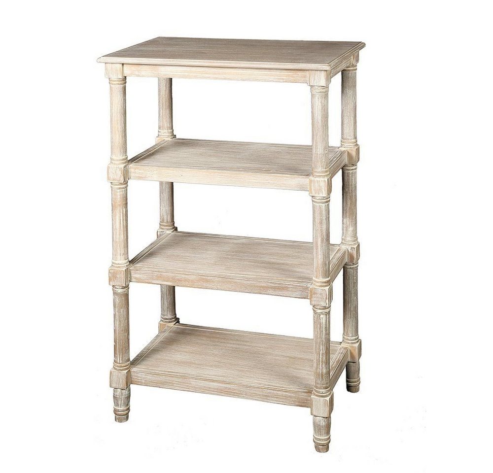 Linoows Regal Regal, Landhaus Etagere mit 4 Böden, Holz Regal, (1), Regal mit 4 Etagen in Shabby Weiß von Linoows