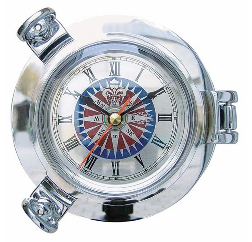 Linoows Uhr Bullaugen Wanduhr mit Windrosen Zifferblatt 14 cm von Linoows