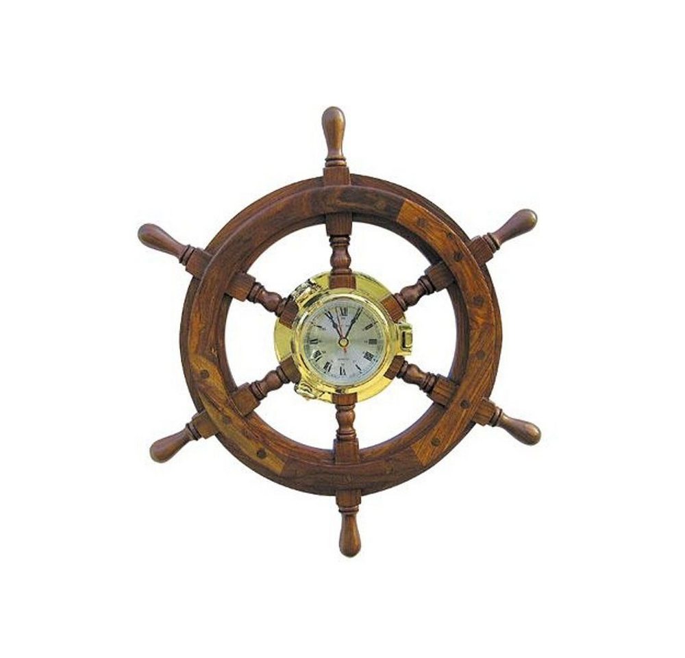 Linoows Uhr Wanduhr, Bullaugen Uhr im Steuerrad 45 cm von Linoows
