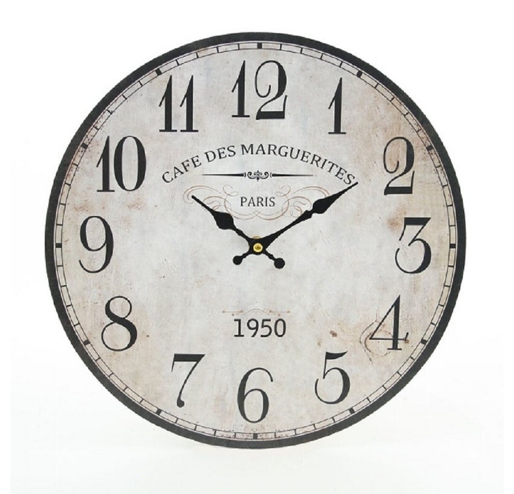 Linoows Uhr Wanduhr, Kaffeehaus Uhr, Küchenuhr 34 cm von Linoows