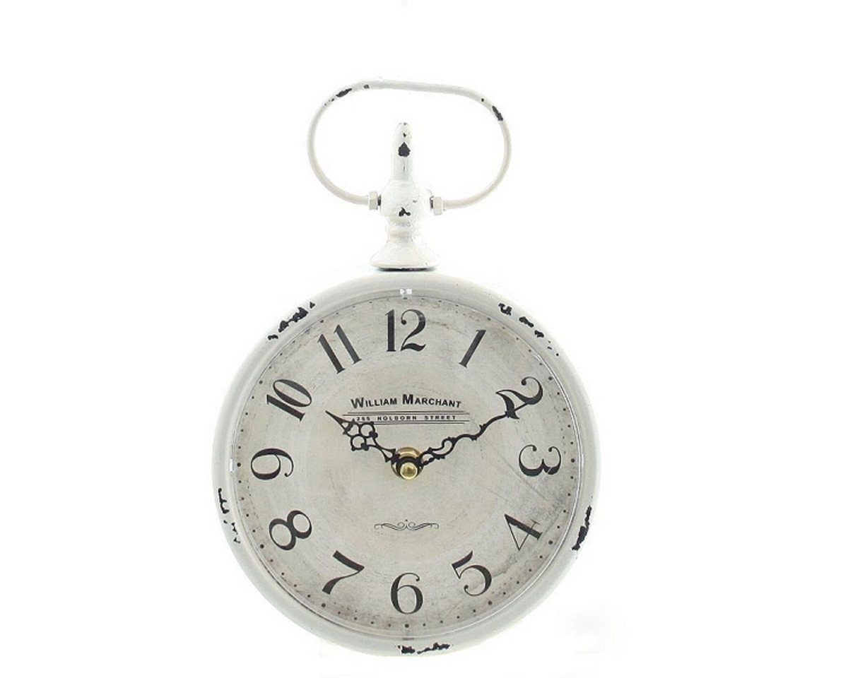 Linoows Uhr Wanduhr, Landhaus Küchenuhr, Weiß 24 cm von Linoows