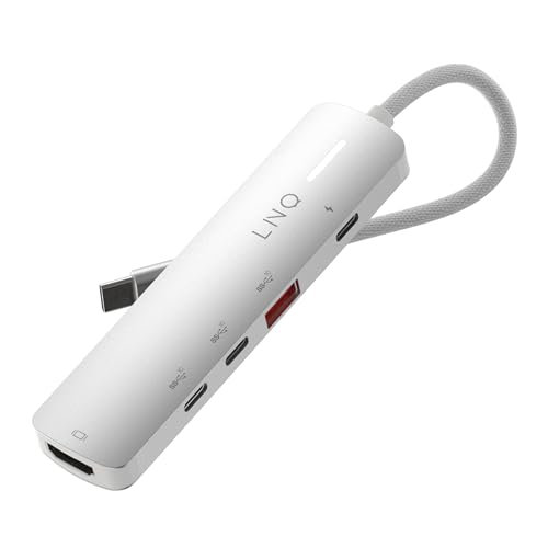 LINQ Connects 5-in-1 Pro-C Multiport-Hub mit 4K HDMI - 10Gbps - Geeignet für Laptops und Tablets von Linq