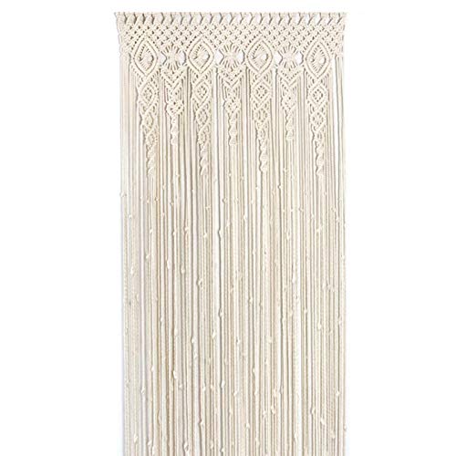 Linsition Makramee Wandbehang Boho Deko, Tapisserie Boho Gewebt Handgewebte Wandteppich Vorhänge Türvorhang Fenstervorhang Für Indoor Outdoor Hochzeit Hintergrund 100 X 200 cm von Linsition