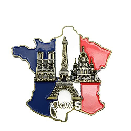 Linsition Paris Architektur Frankreich 3D Magnete | 3D Paris Frankreich Kühlschrank Kühlschrankmagnet Tourist Souvenirs Handgemachte Harz Handwerk Magnetische Aufkleber von Linsition