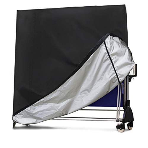 Linsition Tischtennis-Abdeckung Wasserdicht Staubdicht Anti-UV 190T Silberbeschichtete Pong Tischdecke Mit elastischer Saumkordel, Schutzhülle für Tischtennisplatte Tischtennisabdeckung 70x185x165cm von Linsition