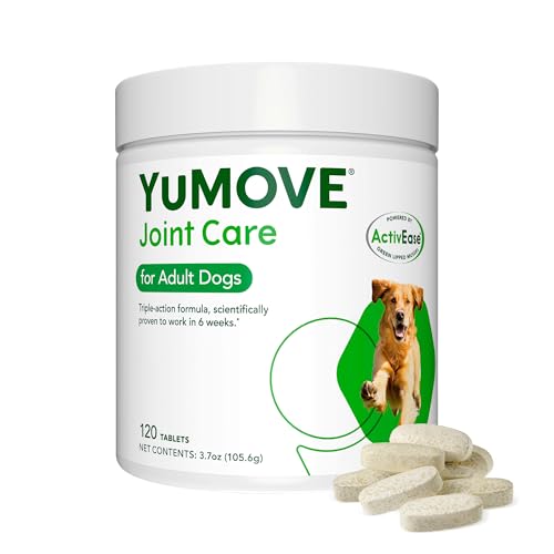 YuMOVE Grünlippmuschel Hund Gelenktabletten - 120 Tabletten - Beweglichkeit und Gelenkfunktion - Gelenktabletten für Erwachsene Hunde - Gelenktabletten für Hunde mit Omega-3 und Hyaluronsäure von Yumove