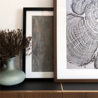 Grand Canyon Druck, Nationalparks, Baumring Forstwirtschaft, Holzschnitt, Tree Hugger, Biologie Kunst, Signiertes Original von LintonArt