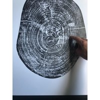 Texas Kunstdruck, Pekannussbaum, Waco Texas, Baumring, Austin Tx, Naturholzscheiben Texas Kunstdruck, Pekannussbaum, Waco Texas, Baumring, Austin Tx, Naturholzscheiben von LintonArt