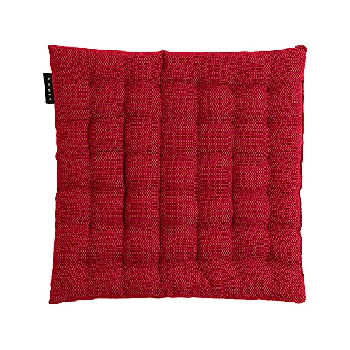 Linum Pepper Elegantes Sitzkissen 40x40 cm, 100% Baumwolle, Maschinenwaschbar, Rot von LINUM