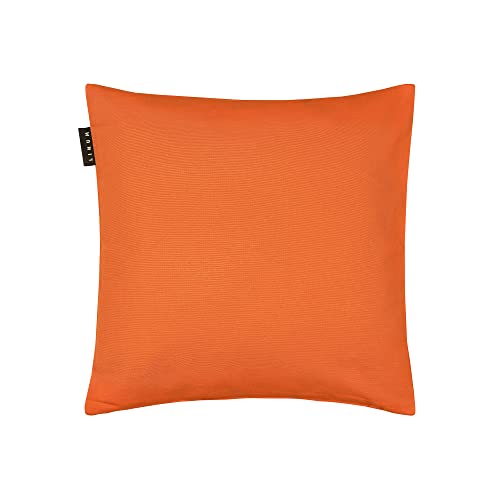 Linum Annabell Elegant Kissenhülle 40x40 cm, 100% Baumwolle, Maschinenwaschbar, Orange von Linum