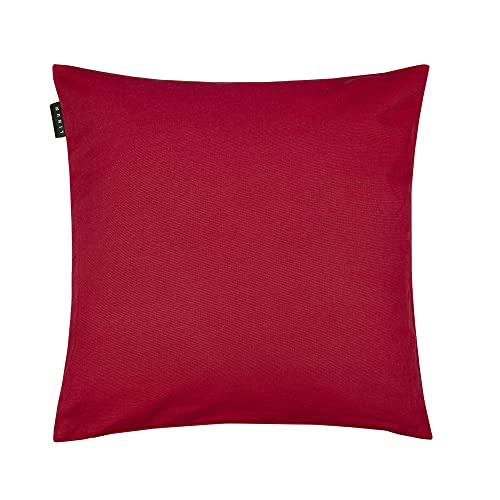 LINUM Annabell Elegant Kissenhülle 50x50 cm, 100% Baumwolle, Maschinenwaschbar, Rot von LINUM