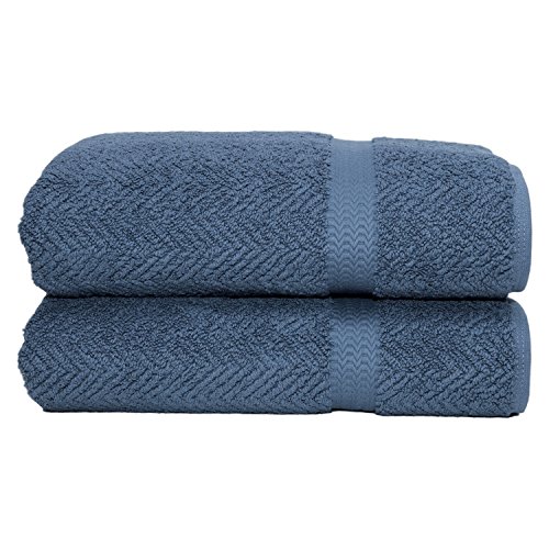 Linum Home Textiles Herringbone 100% Turkish Cotton Bath Sheet (Set of 2) von Linum