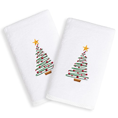 Linum Home Textiles Weihnachtsbaum Bestickt Handtücher (Set von 2) von Linum