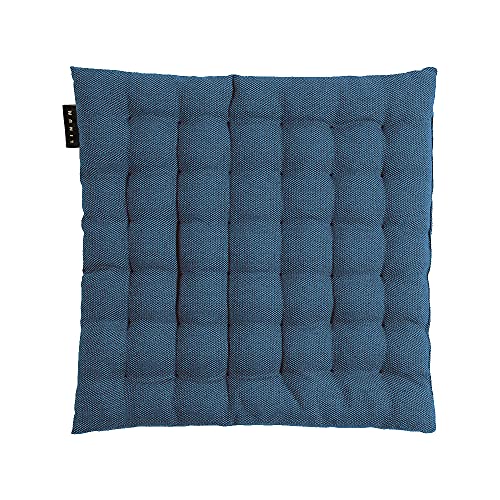 Linum Pepper Elegantes Sitzkissen 40x40 cm, 100% Baumwolle, Maschinenwaschbar, Indigoblau von Linum