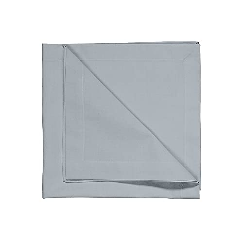 LINUM Robert 4er-Set Stoffservietten 45x45 cm, 100% Baumwolle, Maschinenwaschbar, Helles Graublau von LINUM