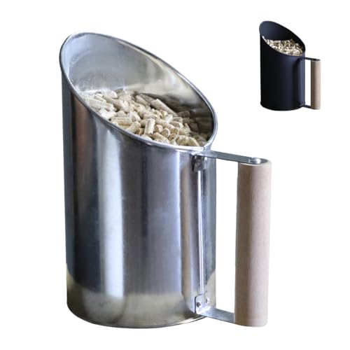 Linxor - Pelletschaufel, Pellets aus Zinkeisen und Holzgriff - 1.5L von Linxor