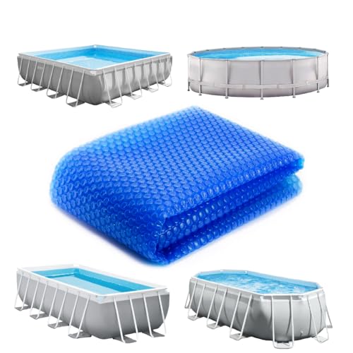 Linxor - Runde, ovale, quadratische oder rechteckige Solar-Luftpolsterplane für Pools von Intex oder Anderen Herstellern - 180 Mikron - Blau - Erhältlich in Mehreren Größen von Linxor