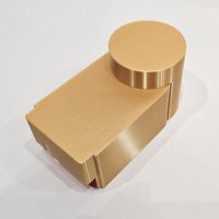 Nuki Smart Lock 2, 3, 4, Pro | Mit Akku - Steckbare Universal Abdeckung Goldfarben Seidenmatt von LinzKreativ