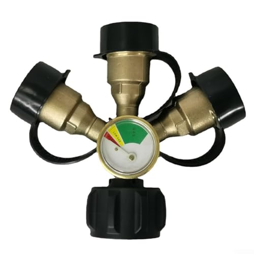3-Wege-Propan-Verteiler, Propan-Verteiler mit Manometer-Absperrventil, 3-Wege-Y-Propangas-Splitter für Grills von Lioaeust
