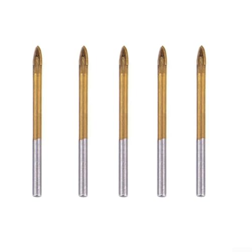 5 x 512 mm Bohrer für Glas und Fliesen, Hartmetall für Metall, Marmor und Holz (5 mm) von Lioaeust