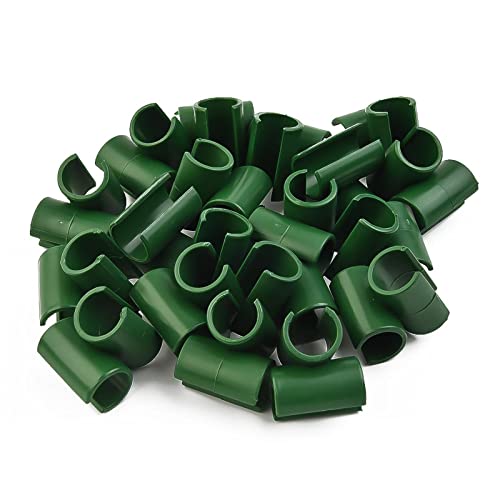 50 Stück Gartenpflanzen-Rankgitter-Verbinder-Clips, Pflanzen-Rankgitter-Verbinder-Clip zur Befestigung von Gartenrahmenstange, Gewächshaus-Filmhalterung (20 mm) von Lioaeust