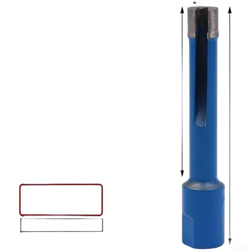 6 mm Diamant-Lochöffner für verlängerten Winkelschleiferschaft mit M10-Gewinde zum Bohren für Marmor Granit Stein Glas Fliesen Oberflächen mit Wasserkühlung empfohlen (C) von Lioaeust