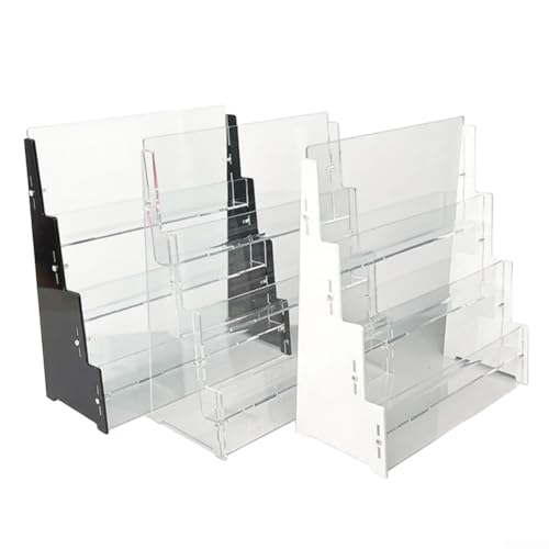Acryl-Regal mit drei Ablagen für Sammler, um Karten organisiert und zugänglich zu präsentieren, geeignet für Zuhause oder Büro (transparent) von Lioaeust