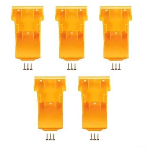 Batteriehalter-Dock für Dewalt 20 V Bohrwerkzeuge, kompatibel mit mehreren Akku-Modellen für DCB203 DCB206 DCB180 Wandhalterung Werkzeugaufhänger (5 Stück) von Lioaeust