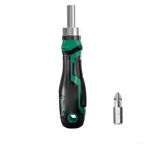 Drei-Gang-Ratschen-Schraubendreher-Set mit doppeltem Magnetverschluss, kompaktes und leichtes Werkzeug für Heimwerker-Geräte und Holzbearbeitungsaufgaben (B) von Lioaeust