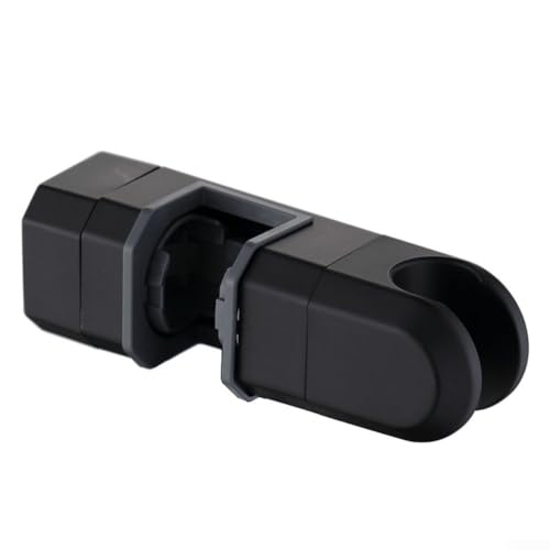Lioaeust Duschkopfhalter universal 15 mm - 30 mm Chrom Duschstangenhalter verstellbare Halterung für Duschsystem (schwarz) von Lioaeust