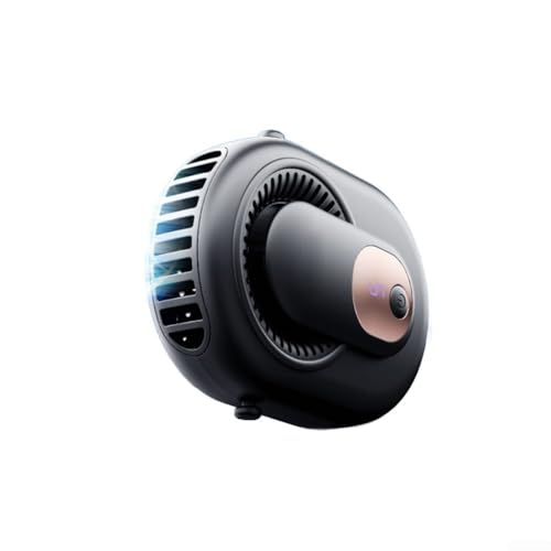 Effizienter tragbarer Ventilator mit 5 Geschwindigkeiten und LCD-Power-Display, 3500 mAh wiederaufladbar, leicht für bequemes Tragen (schwarz) von Lioaeust